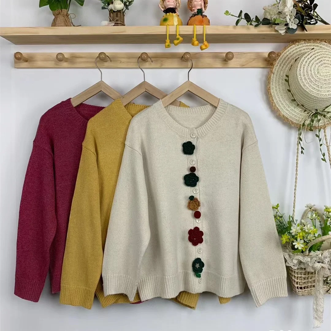 Chicfifth Sweater Women Winter Long Sleeve High Quality Autumn Vintage Top Knitted Cardigan