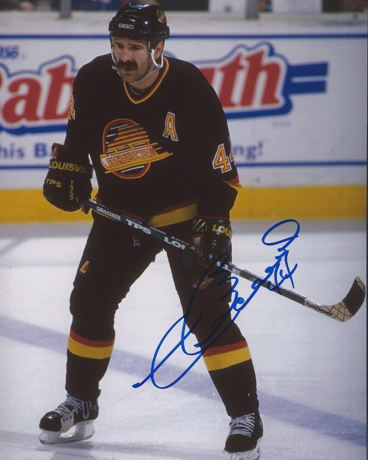 Dave Babych Signed 8×10 Photo Poster painting Vancouver Canucks Autographed COA