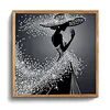 Pearl Lady Silhouette 5D DIY Diamond Art Painting Kit Partial Drill 30x30cm