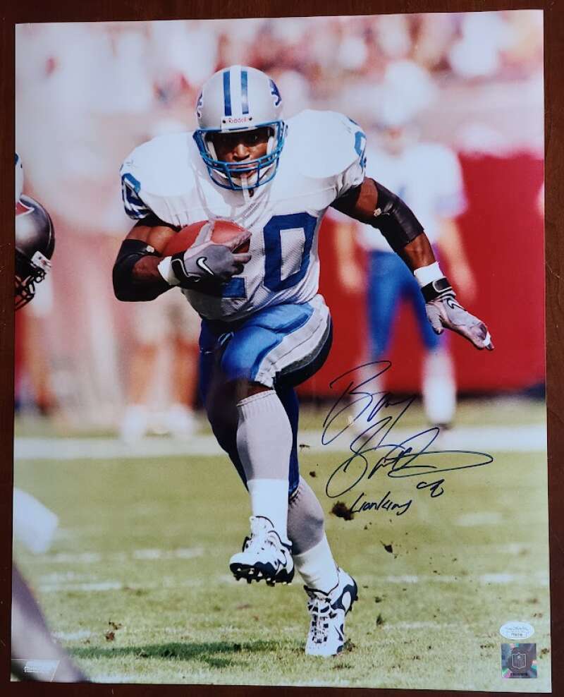 Barry Sanders JSA Signed Coa 16x20 Autograph Photo Poster painting Lion King