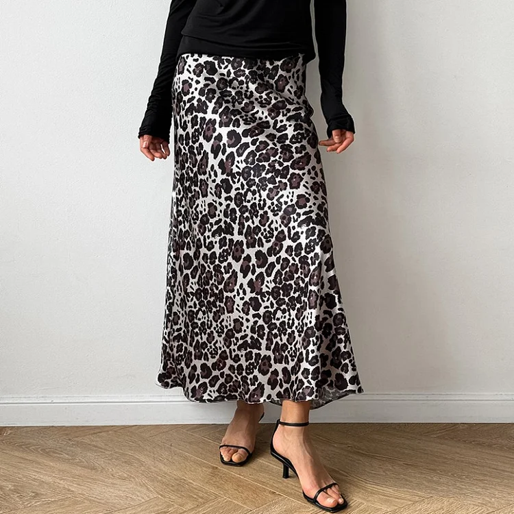 Modern Leopard Print A-line Skirt