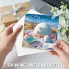 6PCS DIY Diamond Art Greeting Cards Ocean Seashell Congratulations Cards & Gifts
