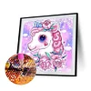 Diamond Painting-DIY Full Round Drill Unicorn（30*30CM)