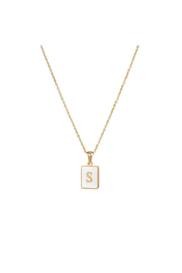 Classic Shell Letter Necklace