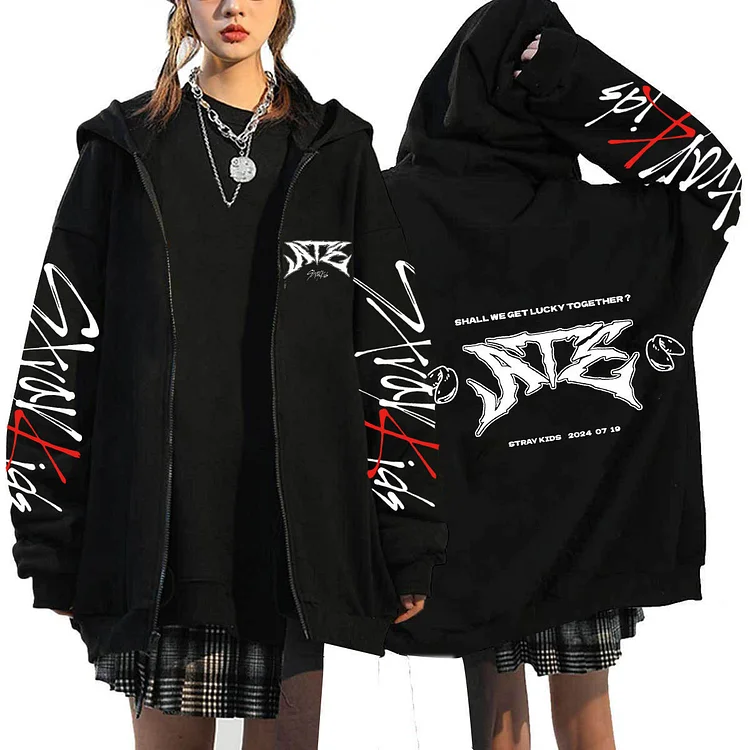 2025 Stray Kids dominATE World Tour Zip-Up Hoodie