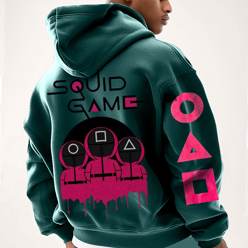 Unisex Oversizes 123 Squid Game 2 Print Streetwear Hoodie / DarkAcademias /Darkacademias