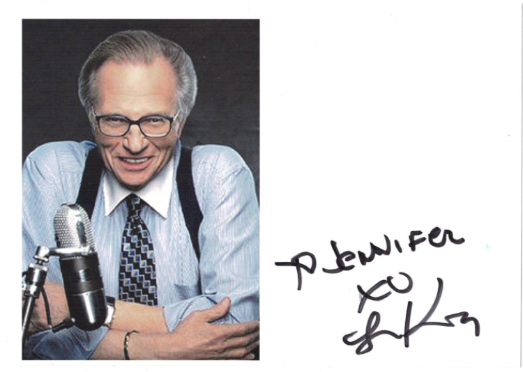 Larry King signed autographed Photo Poster painting! AMCo! 16593