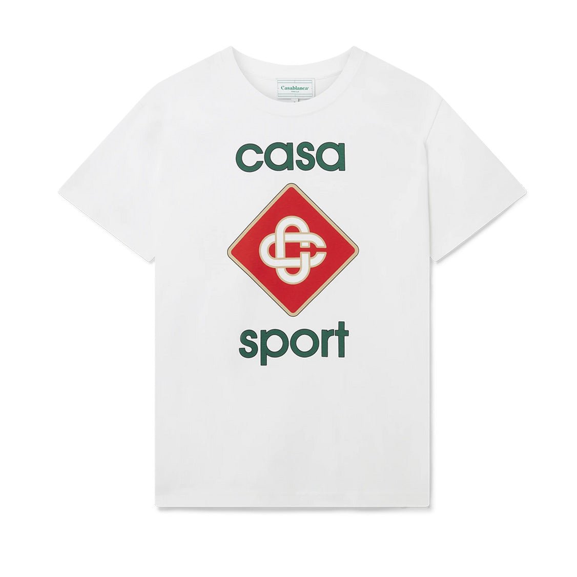 Casablanca Sport Logo Screen Printed T-Shirt in White