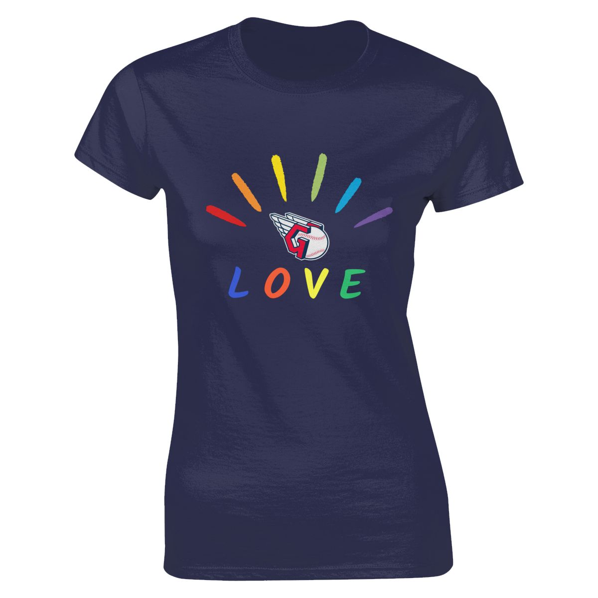 Cleveland Guardians Pride Love Women's Classic-Fit T-Shirt
