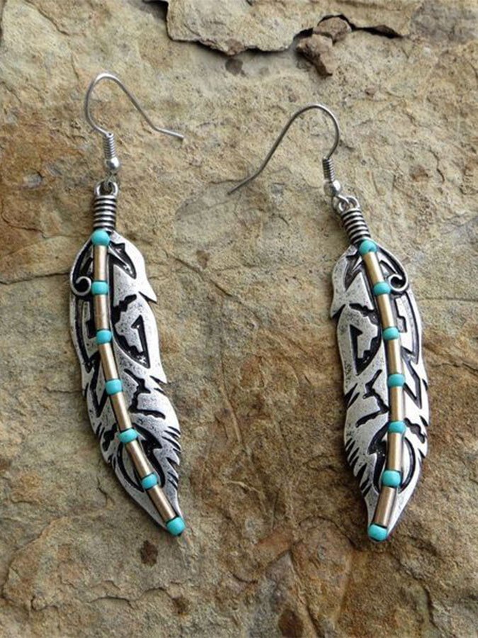 Casual Ethnic Style Feather Earrings