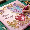 DIY Pearl Painting Love Butterfly with Frame for Home Wall Decor(25x25cm)