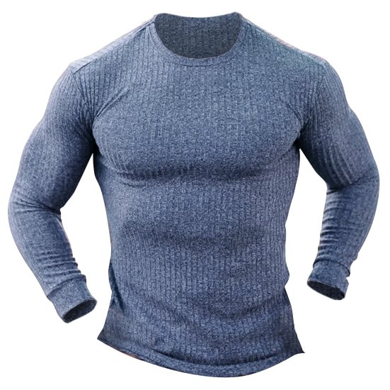 Men's Outdoor Sports Fitness Round Neck Long Sleeve T-Shirt-Compassnice®
