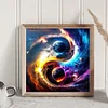 >SALE<Full Embroidery Cotton Thread 11CT Printed Taiji Planet Map Cross Stitch 45x45cm