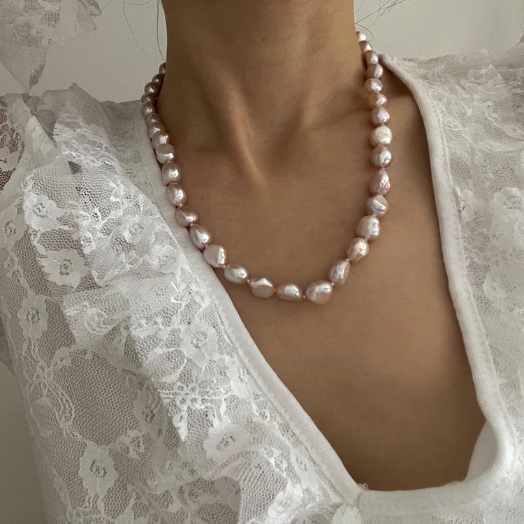 Simple Baroque Pearl Necklace