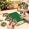 6Pcs DIY Pearl Diamond Painting Christmas Cards, 3D Greeting Card Craft Kits with Resin Pearls, Handmade Holiday Cards for Adults, Christmas Gifts & Decorations