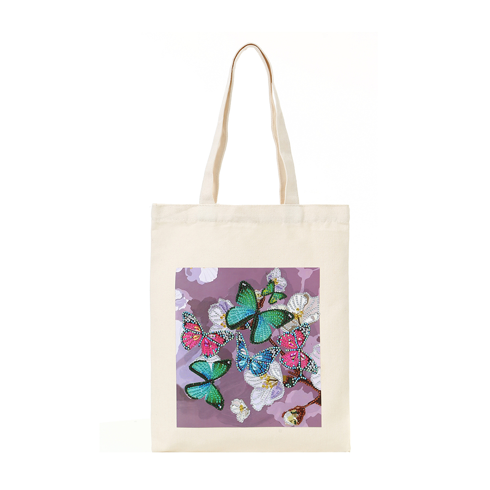 DIY Butterfly Diamond Painting Shopping Tote Bag Mosaic Kit Drawing (BB025)