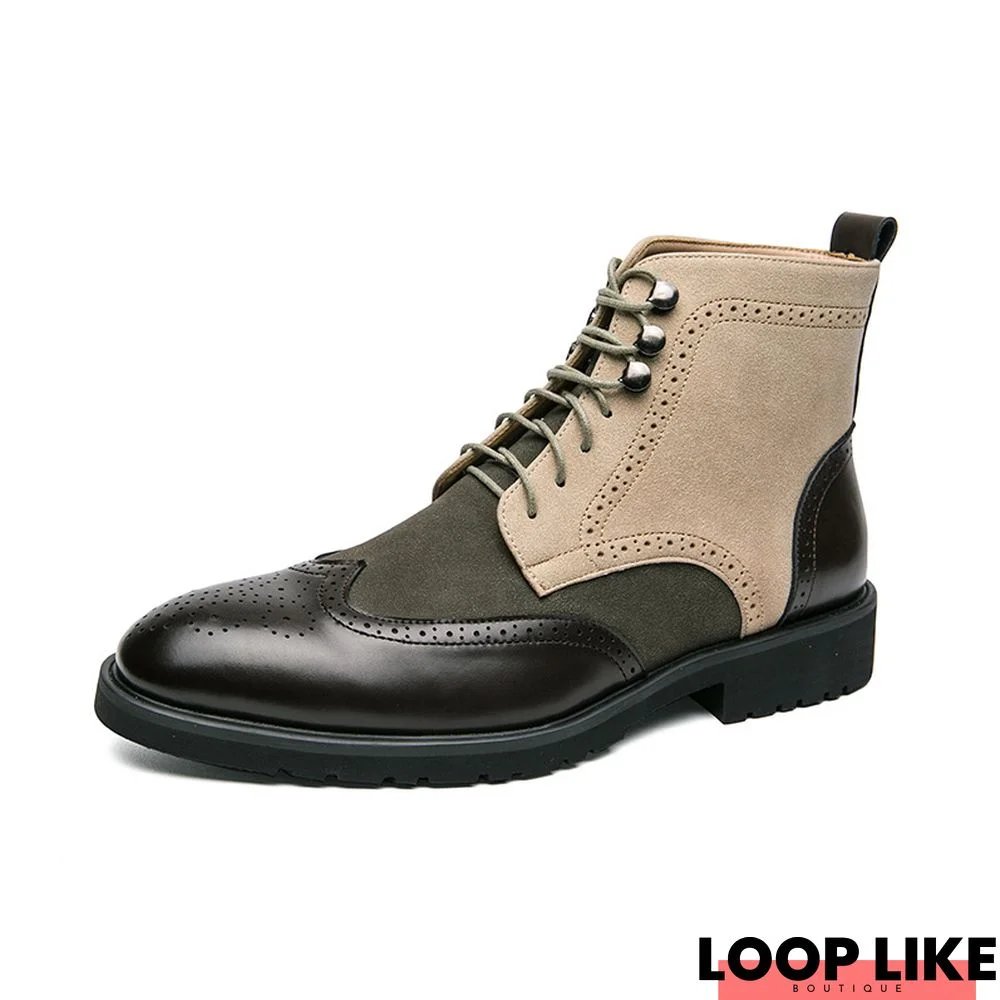 Men's Fashion Leather Gentlemen Martin Boots