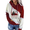 Christmas Hooded Printed Sweatshirt With Pockets