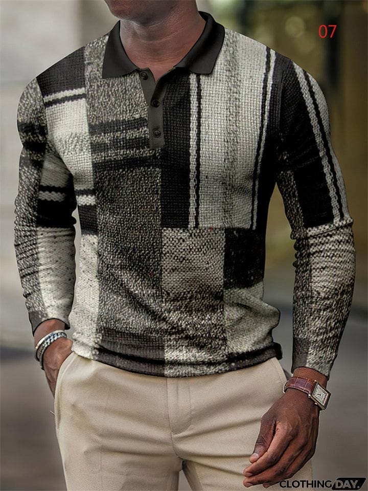 Autumn Winter Cozy Loose-fitting Oversized Polo Shirts For Male