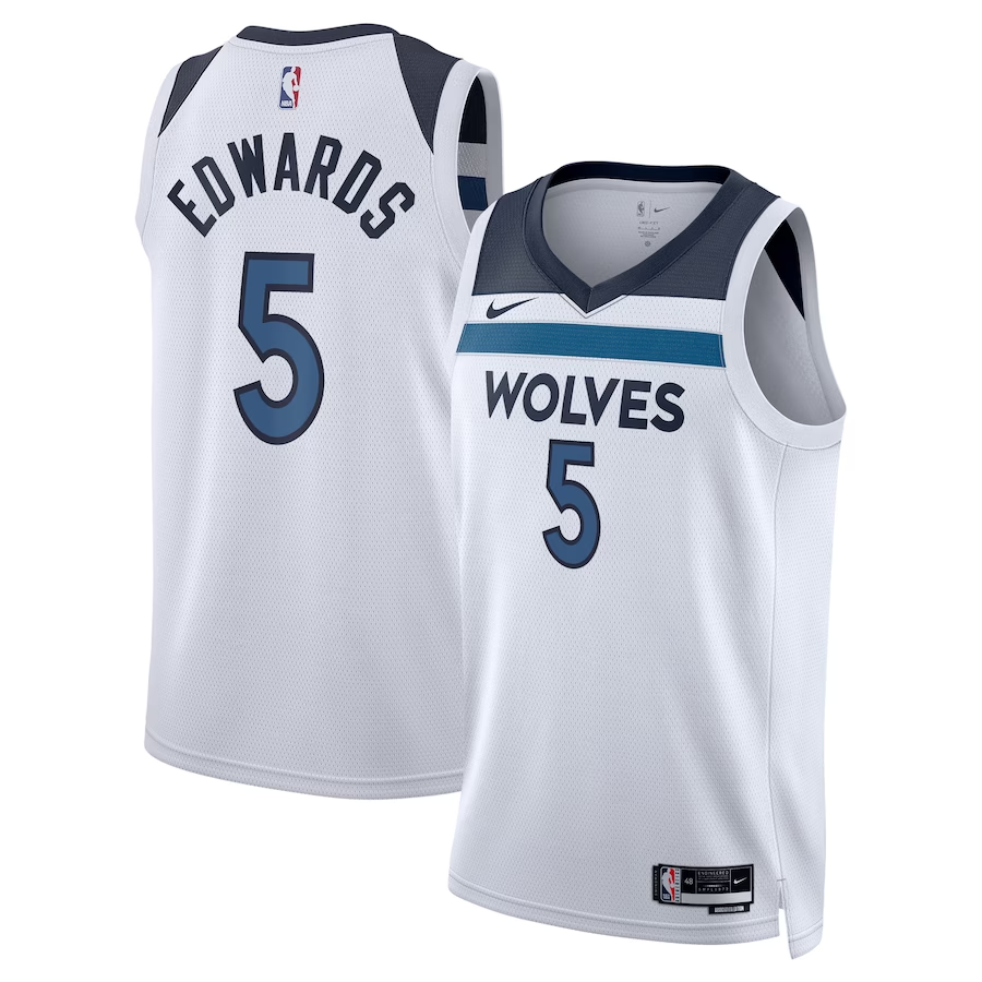 Anthony Edwards White Minnesota Timberwolves  Jersey mysite