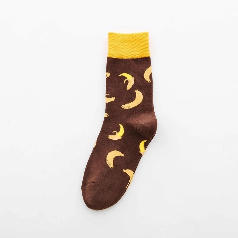 Women’s Cartoon Style Animal Fruit Cotton Crew Socks A Pair