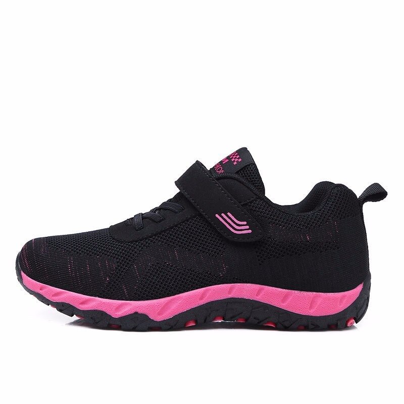 Ladies Sneakers Light Breathable Flat Wear Resisted Anti-Slippery Female Vulcanized Shoes Women Comfort Casual Shoes Velcro Shoe