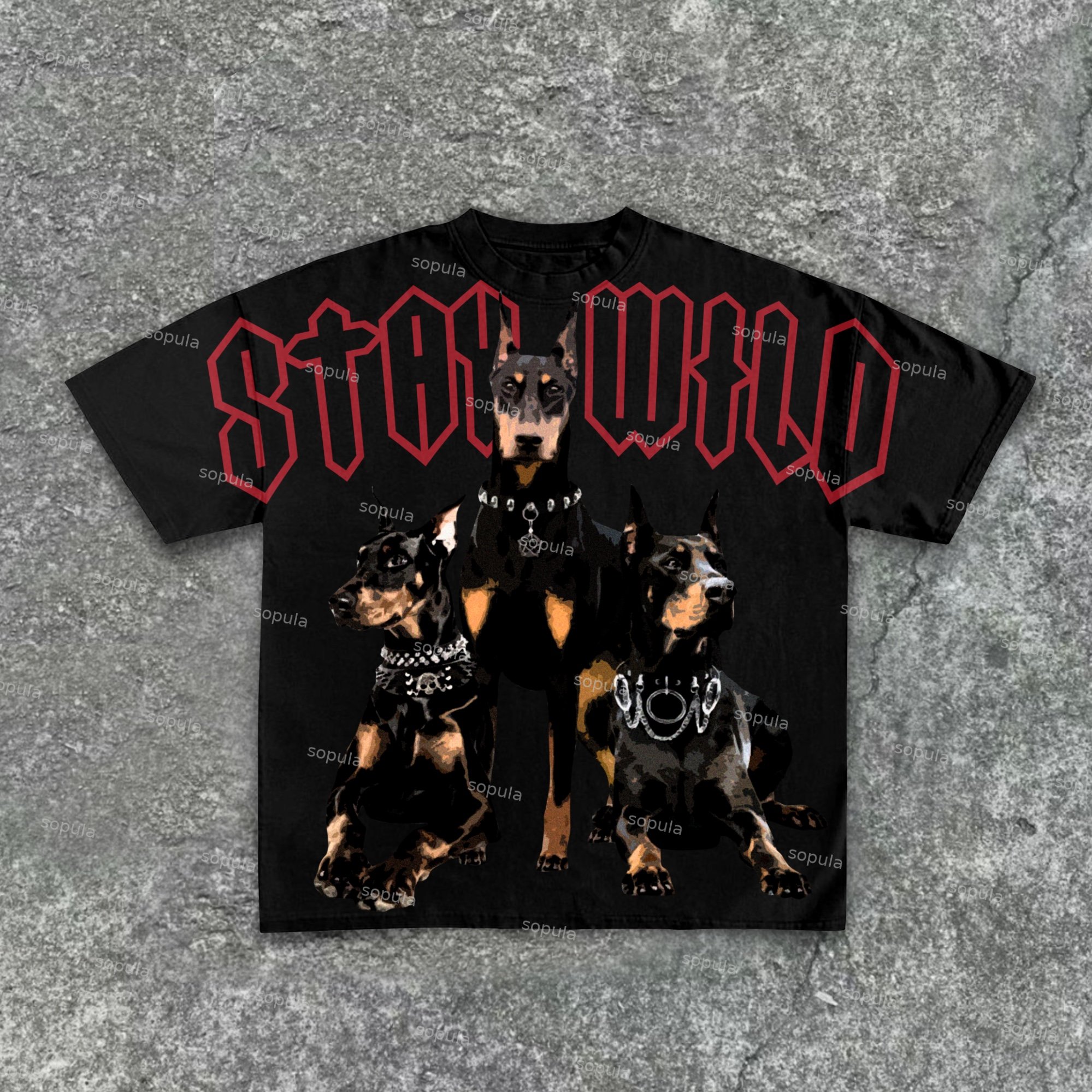 Sopula Doberman June Print Cotton T-Shirt - Sopula｜Premium Graphic Tees & Graphic Clothing