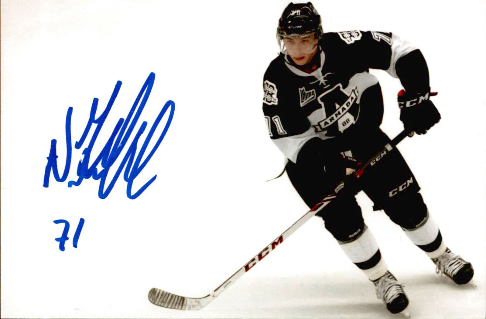 Nikita Jevpalovs SIGNED 4x6 Photo Poster painting BLAINVILLE BOISBRIAND ARMADA SAN JOSE SHARKS 2