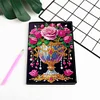 50 Pages DIY Cup Flowers Special Shaped Diamond Painting Notebook