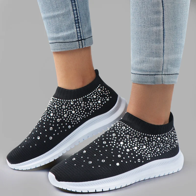 Women plus size clothing Women Breathable Flat Shoes Casual Shoes-Nordswear