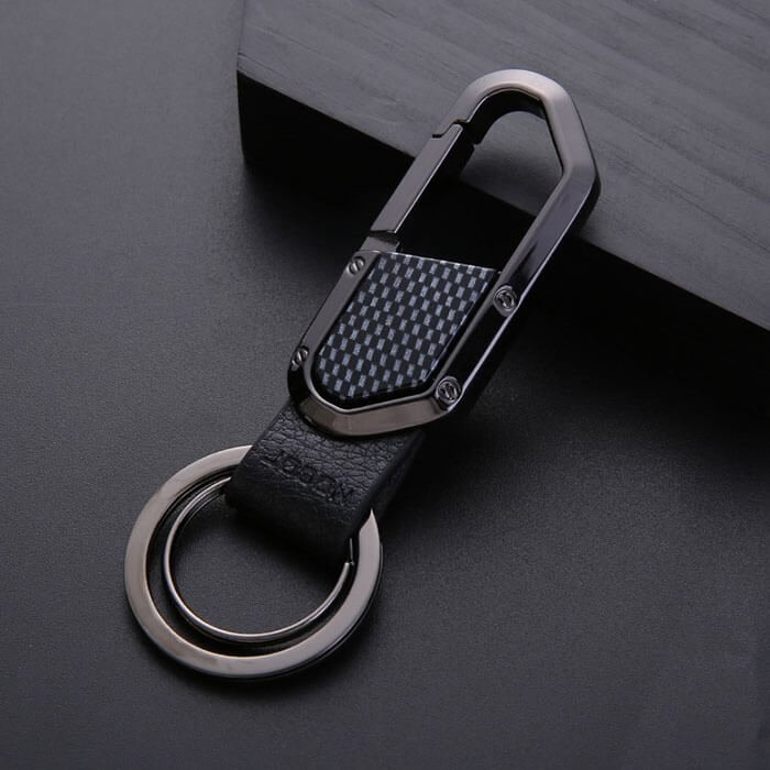 Elegant Men's Keychains with Leather Loop