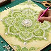 DIY Pearl Painting Green Mandala for Home Decor with Frame(30*30cm)