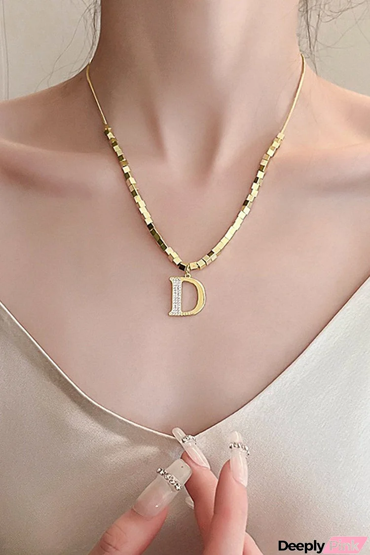 Gold Letter D Necklace