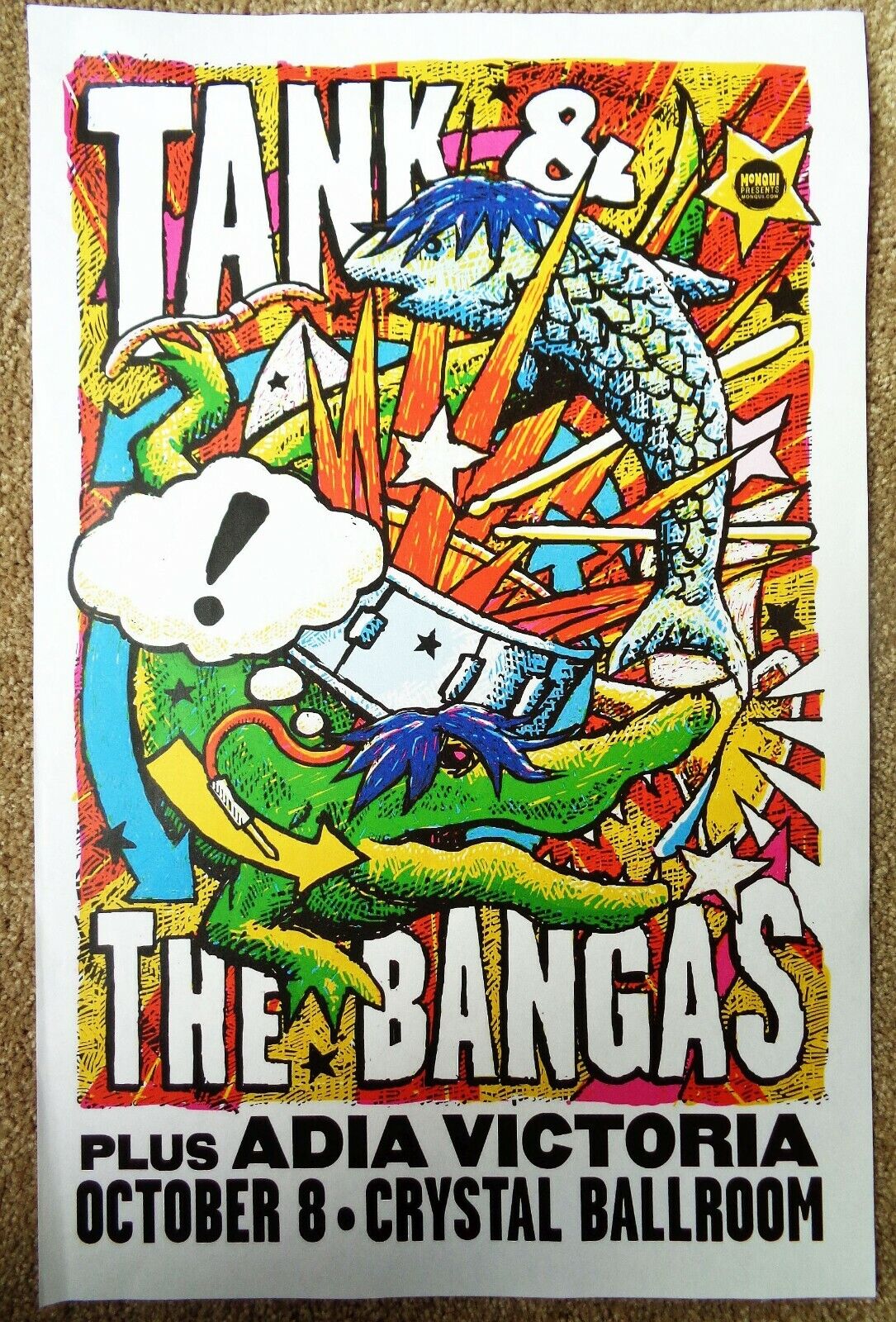 TANK AND THE BANGAS 2019 POSTER Gig Portland Oregon Concert Version 1 of 2