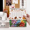 DIY Diamond Painting Special Shape Desktop Cabin Calendar Organizer Box Kit(Flower Bird)