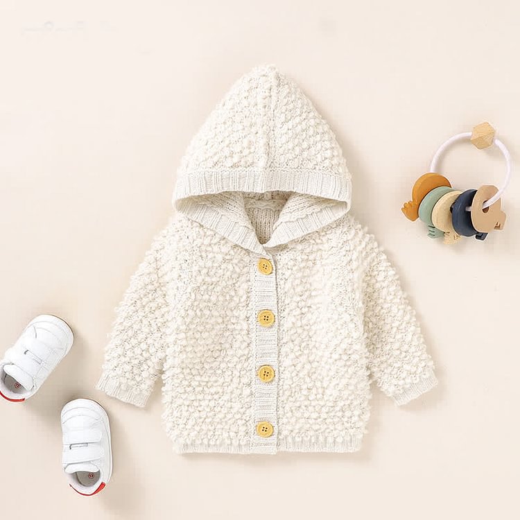 Baby Newborn Knitted Hooded Sweater