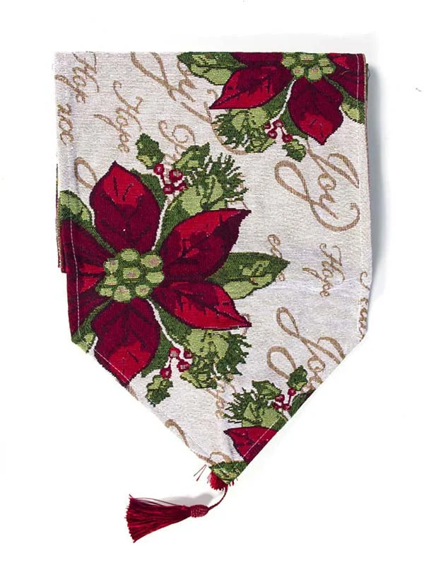 Holiday Table Runners Embroidered Christmas Decoration-elleschic