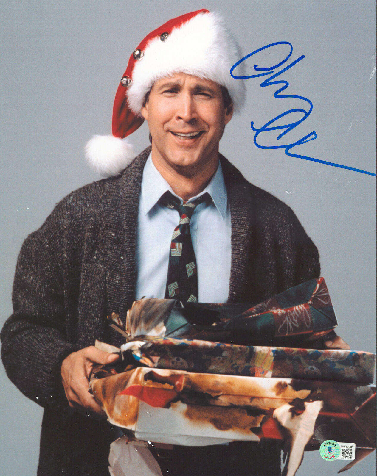 Chevy Chase Christmas Vacation Authentic Signed 11x14 Photo Poster painting BAS Witness #WK46231