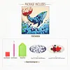 DIY Pre-Framed Whale Button Art Canvas Kit