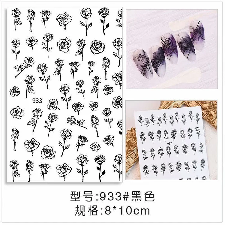 1PC 3D leopardo Nail Stickers Decals Butterfly Leopard Back Adhesive Sliders Wraps Colorful DIY Nail Art Extension Decoration