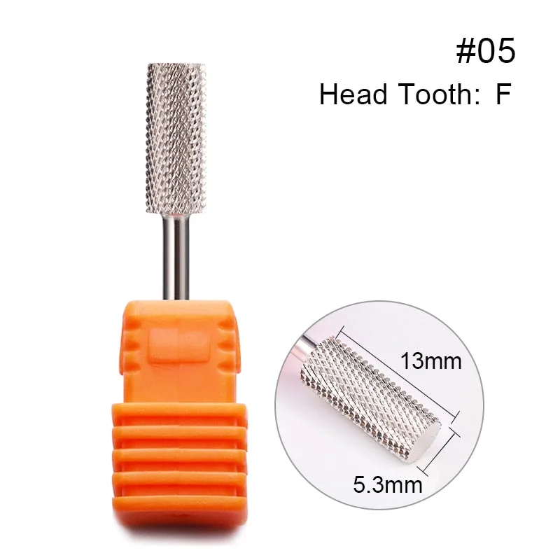 1 Pc Nail Drill Bit Multi-size Silver Manicure Nail Art Tool Electric Manicure Machine Device-Nail Inspo