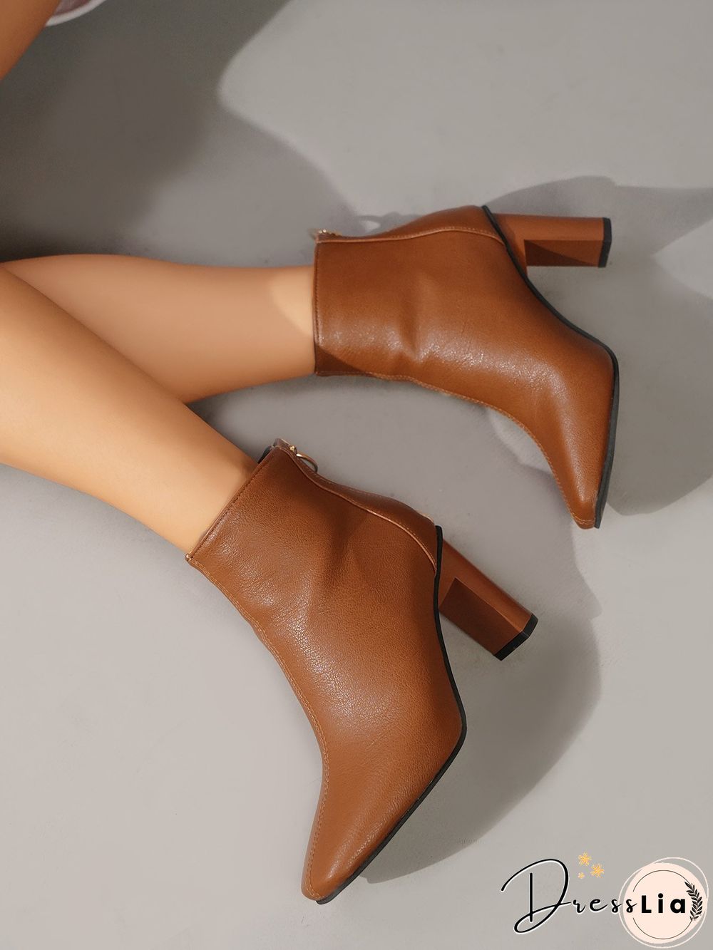 Comfortable High Heel Zip Martin Boots