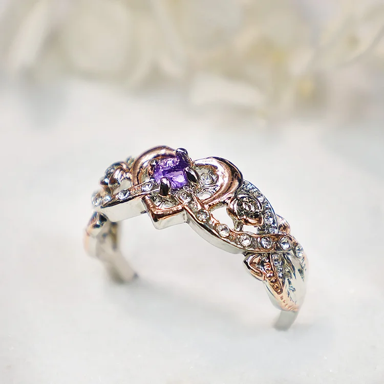 olivenorma February Amethyst Birthstone Ring