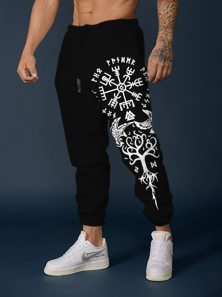 Men's Viking Runes Drawstring Sweatpants