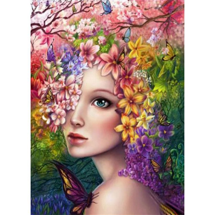 Flowers Beauty - Full Round Drill Diamond Painting - 40x30cm(Canvas)