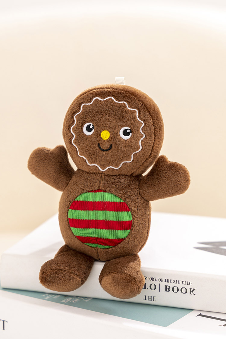 Tegooe Gingerbread Man Plush Cushion - Stuffed Christmas Decor Kids Toy