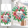 Diamond Painting Mother Day Wreath Pendant For Window Door Garden Decor