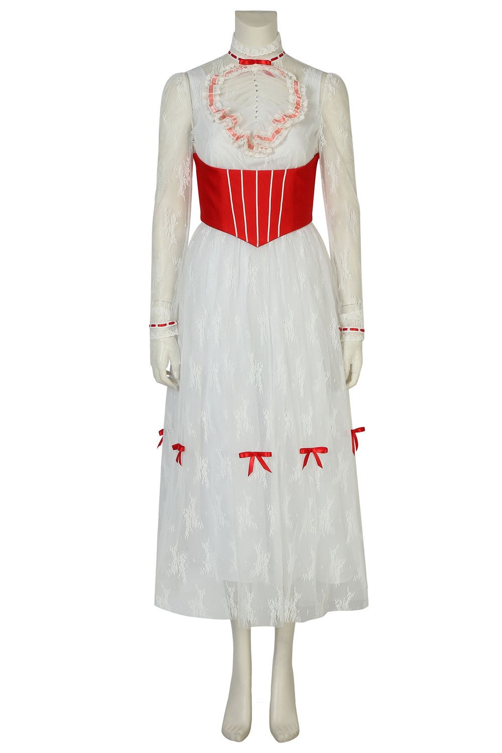 Mary Poppins White Dress Halloween Cosplay Costume