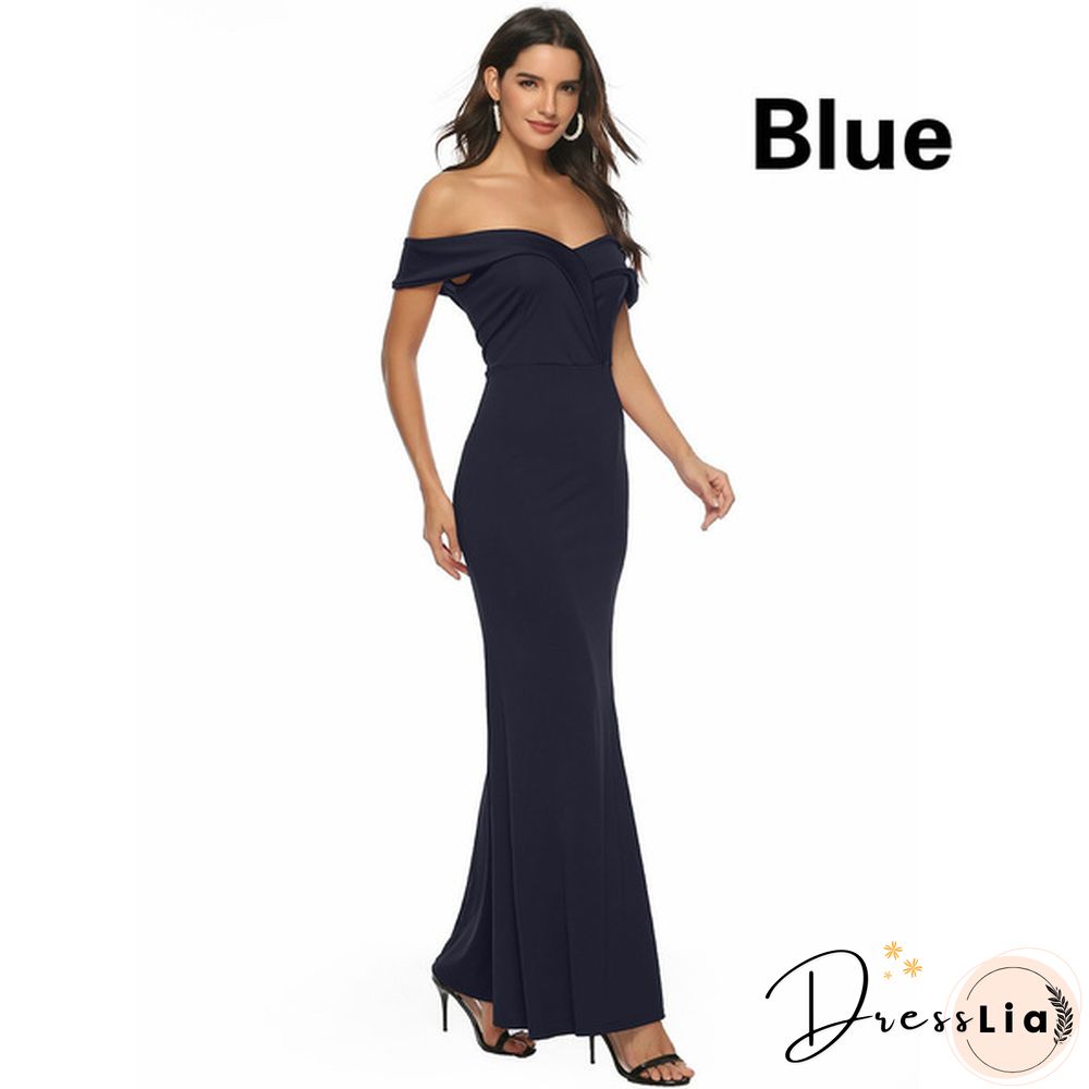 Evening Dress Deep V-neck Sleeveless Dresses Formal Dress Prom Dresses Full-length Dress Bridesmaids Dress