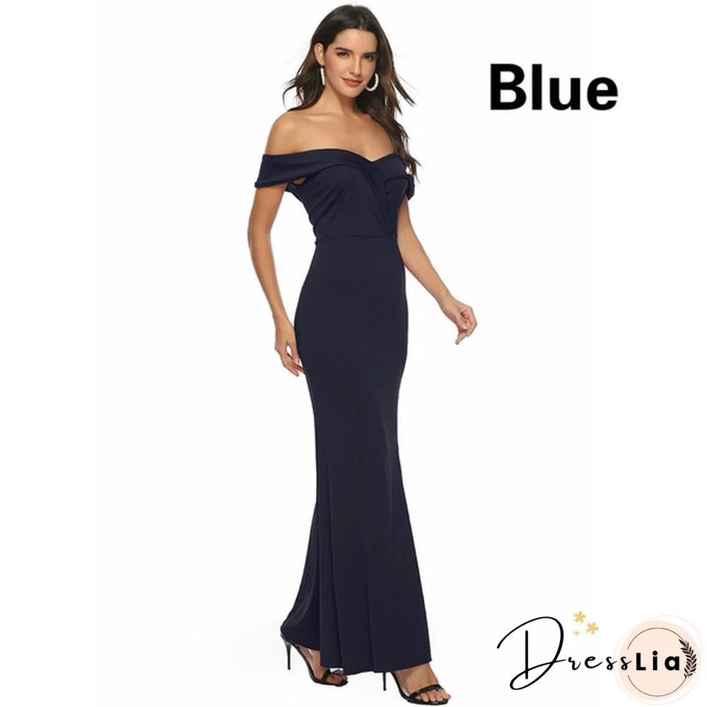 Evening Dress Deep V-neck Sleeveless Dresses Formal Dress Prom Dresses Full-length Dress Bridesmaids Dress